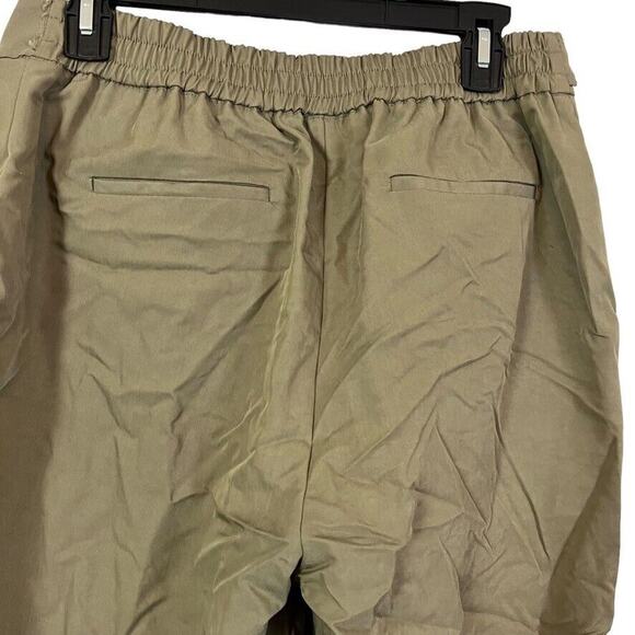 Nicole Miller New York Womens Olive Green Pull On Flat Front Twill Pants sz M - Picture 13 of 16